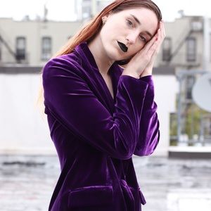 INC Purple Velvet Blazer